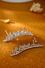 Load image into Gallery viewer, LUOWEND 18K White Gold Real Natural Diamond Stud Earrings for Women
