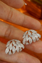 Load image into Gallery viewer, LUOWEND 18K White Gold Real Natural Diamond Stud Earrings for Women