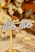 Load image into Gallery viewer, LUOWEND 18K White Gold Real Natural Diamond Stud Earrings for Women