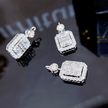 Load image into Gallery viewer, LUOWEND 18K White Gold Real Natural Diamond Pendant Necklace for Women