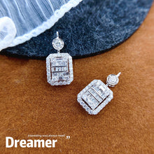 Load image into Gallery viewer, LUOWEND 18K White Gold Real Natural Diamond Pendant Necklace for Women