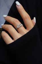 Load image into Gallery viewer, LUOWEND 18K White Gold Real Natural Diamond Ring for Women