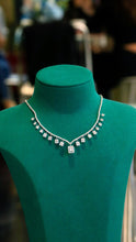 Load image into Gallery viewer, LUOWEND 18k White Gold Natural Diamond Necklace for Women
