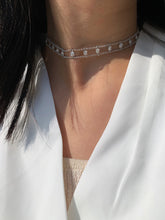 Load image into Gallery viewer, LUOWEND 18K White Gold Natural Diamond Necklace for Women