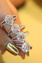 Load image into Gallery viewer, LUOWEND 18K White Gold Real Natural Pink Diamond Ring for Women