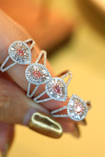 Load image into Gallery viewer, LUOWEND 18K White Gold Real Natural Pink Diamond Ring for Women