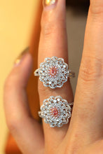 Load image into Gallery viewer, LUOWEND 18K White Gold Real Natural Pink Diamond Ring for Women