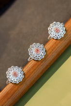 Load image into Gallery viewer, LUOWEND 18K White Gold Real Natural Pink Diamond Ring for Women