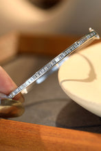 Load image into Gallery viewer, LUOWEND 18K White Gold Natural Diamond Bangle for Women