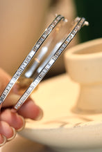 Load image into Gallery viewer, LUOWEND 18K White Gold Natural Diamond Bangle for Women