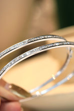 Load image into Gallery viewer, LUOWEND 18K White Gold Natural Diamond Bangle for Women