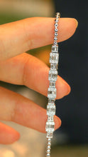 Load image into Gallery viewer, LUOWEND 18K White Gold Real Natural Diamond Bracelet for Women