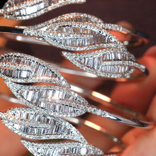 Load image into Gallery viewer, LUOWEND 18K White Gold Real Natural Diamond Bracelet for Women