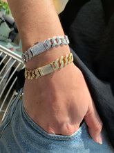 Load image into Gallery viewer, LUOWEND 18K White or Yellow Gold Real Natural Diamond Bracelet for Women