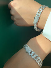 Load image into Gallery viewer, LUOWEND 18K White or Yellow Gold Real Natural Diamond Bracelet for Women