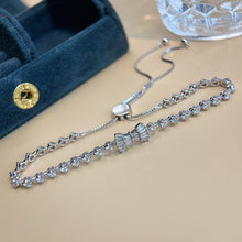 Load image into Gallery viewer, LUOWEND 18K White Gold Real Natural Diamond Bracelet for Women