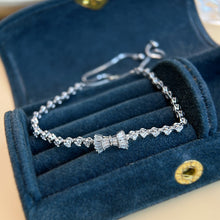 Load image into Gallery viewer, LUOWEND 18K White Gold Real Natural Diamond Bracelet for Women