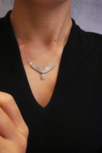 Load image into Gallery viewer, LUOWEND 18K White Gold Real Natural Diamond Pendant Necklace for Women