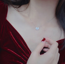 Load image into Gallery viewer, LUOWEND 18K White Gold Real Natural Diamond Pendant Necklace for Women