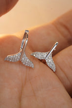 Load image into Gallery viewer, LUOWEND 18K White Gold Real Natural Diamond Hoop Earrings for Women