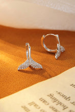 Load image into Gallery viewer, LUOWEND 18K White Gold Real Natural Diamond Hoop Earrings for Women