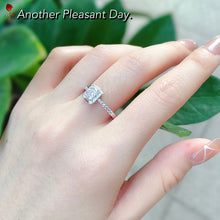 Load image into Gallery viewer, LUOWEND 18K White Gold Real Natural Diamond Ring for Women