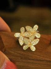 Load image into Gallery viewer, LUOWEND 18K Yellow Gold Real Natural Yellow Diamond Ring for Women