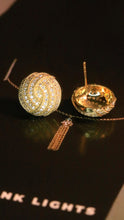 Load image into Gallery viewer, LUOWEND 18K Yellow Gold Real Natural Diamond Stud Earrings for Women