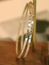 Load image into Gallery viewer, LUOWEND 18K Yellow Gold Real Natural Diamond Hoop Earrings for Women