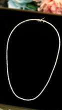 Load image into Gallery viewer, LUOWEND 18K White Gold Real Natural Diamond Tennis Necklace for Women