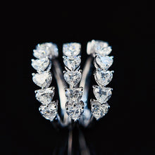 Load image into Gallery viewer, LUOWEND 18K White Gold Real Natural Diamond Ring for Women