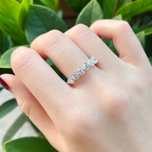 Load image into Gallery viewer, LUOWEND 18K White Gold Real Natural Diamond Ring for Women