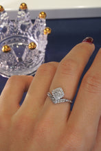 Load image into Gallery viewer, LUOWEND 18K White Gold Real Natural Diamond Ring for Women