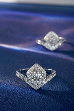 Load image into Gallery viewer, LUOWEND 18K White Gold Real Natural Diamond Ring for Women