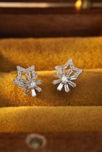 Load image into Gallery viewer, LUOWEND 18K White Gold Real Natural Diamond Stud Earrings for Women
