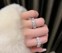 Load image into Gallery viewer, LUOWEND 18K White Gold Real Natural Diamond Ring for Women