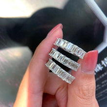 Load image into Gallery viewer, LUOWEND 18K White Gold Real Natural Diamond Ring for Women