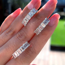 Load image into Gallery viewer, LUOWEND 18K White Gold Real Natural Diamond Ring for Women
