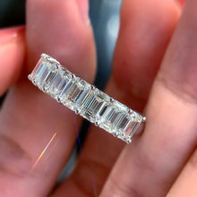 Load image into Gallery viewer, LUOWEND 18K White Gold Real Natural Diamond Ring for Women
