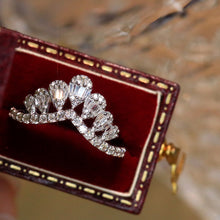 Load image into Gallery viewer, LUOWEND 18K White Gold Real Natural Diamond Ring for Women