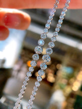 Load image into Gallery viewer, LUOWEND 18K White Gold Real Natural Diamond Bracelet for Women