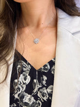 Load image into Gallery viewer, LUOWEND 18K White Gold Real Natural Diamond Pendant Necklace for Women