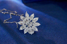 Load image into Gallery viewer, LUOWEND 18K White Gold Real Natural Diamond Pendant Necklace for Women