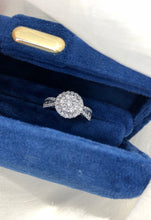 Load image into Gallery viewer, LUOWEND 18K White Gold Real Natural Diamond Ring for Women