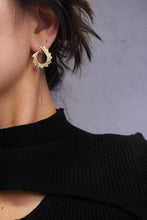 Load image into Gallery viewer, LUOWEND 18K Yellow Gold Real Natural Diamond Stud Earrings for Women