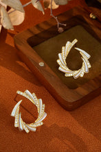 Load image into Gallery viewer, LUOWEND 18K Yellow Gold Real Natural Diamond Stud Earrings for Women