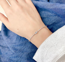 Load image into Gallery viewer, LUOWEND 18K White Gold Real Natural Diamond Bracelet for Women