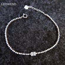 Load image into Gallery viewer, LUOWEND 18K White Gold Real Natural Diamond Bracelet for Women