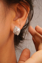 Load image into Gallery viewer, LUOWEND 18K White Gold Real Natural Diamond Stud Earrings for Women