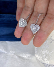 Load image into Gallery viewer, LUOWEND 18K White Gold Real Natural Diamond Drop Earrings for Women